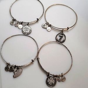 SOLD. 4 Alex and Ani Energy Infused Bracelets Bundle. Well worn.